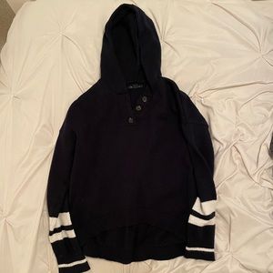 Navy blue hooded sweater